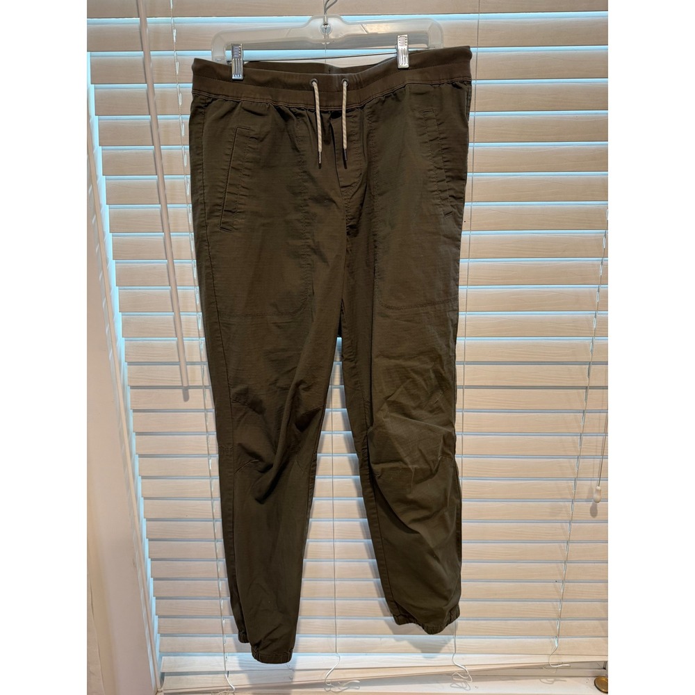 Vuori Ripstop Jogger Mens XL Dark Olive Green Organic Cotton‎ Stretch Pants